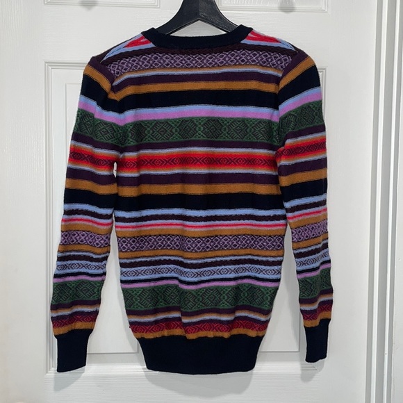 Scotch & Soda Striped Sweater Wool Crew Neck Long Sleeve Pullover Sz S - Picture 2 of 10